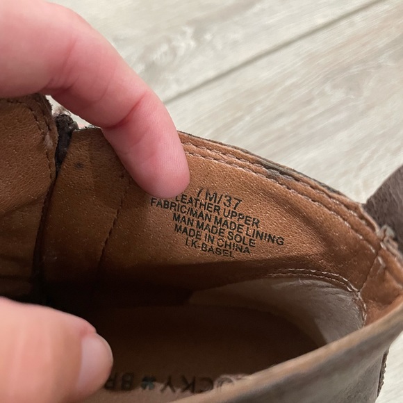 Lucky Brand chocolate brown Basel leather booties - Picture 4 of 5
